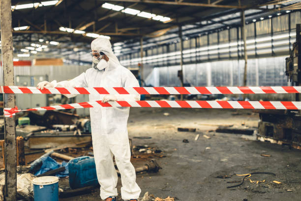 Professional Biohazard Cleanup technician working in Lafayette, OR